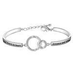 BEKECH Cousins Gift Cousins Bracelet Cousin Are Connected Heart to Heart Bracelet Cousin Jewelry Gift for Cousin BFF Gift