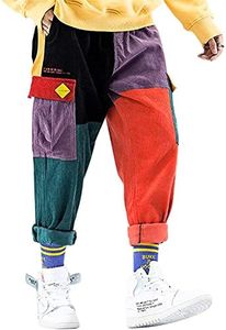 Aelfric Eden Men's Color Patchwork Cargo Pants Hip hop Joggers Streetwear Pants