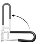 KosmoCare Wall Mounted Flip up Aluminum Grab Bar Rails 23.6 Inch Toilet Handrails Bathroom Safety Bar Hand Support