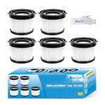 SpaceTent 5 Pack DCV5011H HEPA Replacement Filters compatible with DEWALT DCV501HB Dry Cordless Handheld Vacuum.