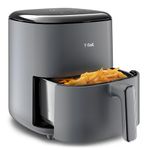 T-fal, Air Fryer, Easy Fry 5L Capacity Air fryer with basket, 10 Auto Cooking Programs 5.3 quarts, Digital Touchscreen, Dishwahser Safe Basket, Healthy and Crispy Results, Toast, Bake, Grey, EY245B50