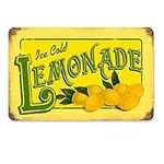 Vintage Ice Cold Lemonade Tin Sign 