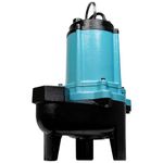 Little Giant 10SC-CIM 115 Volt, 1/2 HP, 7200 GPH Cast Iron Manual Submersible Sewage Pump with 20-Ft. Cord (no Switch), Blue, 511432