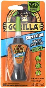 Gorilla Micro Precise Super Glue Gel, 5.5 Gram, Clear, (Pack of 1)