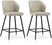 TUKAILAi Bar Stools Set of 2 Faux L