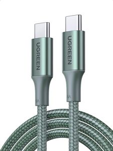 UGREEN USB C to USB C Cable 100W Type C Charger Cable Power Delivery PD Charging Cord for iPhone 16 Pro Max/15, MacBook Pro, iPad Pro, Dell XPS, Chromebook, Pixel 9, Galaxy S24 S23, Switch (2M, Green)