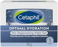 CETAPHIL OPTIMAL HYDRATION Skin Replenishing Water Gel 48g, 72 Hour Hydration, For Dehydrated, Sensitive Skin, With Hyaluronic Acid & Pro-Vitamin B5, Fragrance Free, Dermatologist Tested