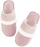 House Slippers for Women Fluffy Memory Foam Cute Comfy Fuzzy Slippers Slip on Anti-Skid Christmas Gifts for Women Mom Indoor and Outdoor Size 9 10 Pink