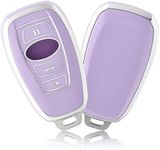 OFFCURVE Key Fob Cover for Subaru, Soft TPU Car Key Protective Case Cover for Subaru CrossTrek Ascent Forester Outback WRX Ascent BRZ Impreza Legacy STI Car Accessories Smart Key Holder, Purple
