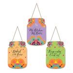 Artvibes My Kitchen My Rules Quotes Wall Hanger for Home Decor | Gifts | Wall Art | Decoration Wooden Hanging Items | Kitchen Wood Design | Quotes Decor Items | Decorative Artworks (WH_8915N)