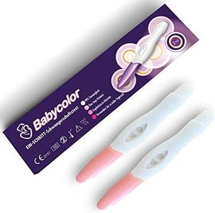 2 x Test di Gravidanza ultrasensibili 10 mIU/ml-Babycolor