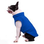 Pet Clothes, Dog Cold Weather Coat Warm Dog Jumpers Soft Fleece Vest Jacket with Leash Ring Costume for Cat Puppy Small Dogs_XL(Dark Blue)