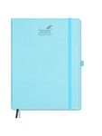 BEZEND 2025 Diary A4 Week to View 28.5 x 21.5 cm - Large Vertical Weekly Planner with 100 gsm Paper & Monthly Tab. Appointment Diary 25 with Pen Holder & Vegan Leather Hardback - Sky Blue