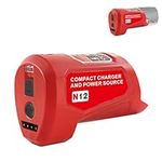 M12 USB Power Source Power Adapter Charger for Milwaukee M12 12V Lithium-ion Battery 10.8V/12V Heated Jackets USB Device Power Wheel Adapter