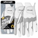 wosofe Golf Gloves for Menââ‚¬â„¢s Left Hand Lycra Korean Nanometer Grip Soft Comfortable Pack of 2 (Medium)