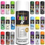 Classic Signature - 1 x White Matt All Purpose Aerosol Spray Paint 400ml Quick Drying Spray, Fast Dry and Excellent Coverage for Metal, Wood, Plastic and More