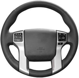 MEWANT Steering Wheel Cover Wrap for Toyota Land Cruiser Prado/Tundra/Tacoma / 4Runner / Sequoia Genuine Leather