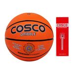 Cosco Nylon Dribble Basket Ball (7, Orange, 13013, Adult Size)