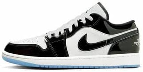 Nike Air Jordan 1 Low Men's Shoes, White/Black, 9.5
