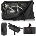 Folding Bike Bag,Sturdy Bicycle Travel Carry Bag with Strong Webbing for 26 Inch to 29 Inch Road Bike,Folding Ebike & Mountain Bike,Cycle Bag Carrying Luggage for Train,Shipping and Air Travel