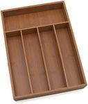 Lipper International 8876 Bamboo Wood Flatware Organizer with 5 Compartments, 10.375 x 14.25 x 2