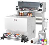 DXZ 24 Inch A1 DTF Printer with Shaker Oven, Dual F1080 Printheads, 3X Faster High-Speed DTF Transfer Machine, White Ink Circulation, Auto Cleaning for T-Shirt & Apparel Printing