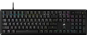 CORSAIR K70 CORE RGB Mechanical Wired Gaming Keyboard – Pre-Lubed MLX Red Linear Switches, SOCD, ABS Double-Shot Keycaps, Sound Dampening, Media Control Dial, 1000Hz Polling, QWERTY NA – Black