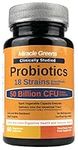 Powerful 50 Billion CFU Probiotics - 18 Strains, Stomach Acid Resistant, Shelf Stable | Highest Strength Bacterial Cultures – Keeps Digestive System Healthy | 60 Vegan Capsules for Men and Women