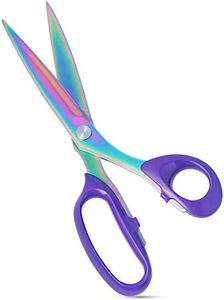 Asdirne Forbici da sarto, forbici da sartoria con acciaio inossidabile placcato in titanio resistente, forbici da sarto per tagliare tessuti e pelle, viola, 10 pollici