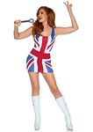 Leg Avenue Women's British Flag Dress, Multi, Small/Medium