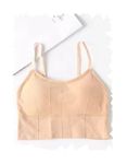 Acnos Women Sports Lightly Padded Bra Combo Bra Beige Skin (Free Size Bra Fit Up to 28-30-32-34)