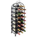 UR CHOICE 23 Bottle Metal Wine Rack | Free Standing Wine Storage Organizer for Kitchen, Bar, and Cellar - Sleek Design, Easy Assembly 31.5cm L x 17cm W x 84cm H