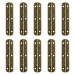 10 Pack Oval Hinges Long Hinges, Vintage Hinges Wooden Box Gift Box Hinges Cabinet Door Hinges Doorway Hardware Supplies for Jewellery Wooden Boxes Closets Residential Doors Bedroom Doors (Bronze)