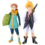 Xinchangda The Seven Deadly Sins: Wrath of the Gods Figures 2PCS Set, Anime Meliodas/King Figures Statues Action Figurine Ornaments