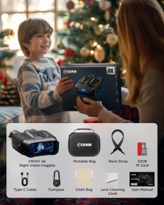 CIGMAN HD Night Vision Goggles – 1080P Infrared, 5X Zoom, Rechargeable