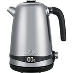 Salton Cordless Electric Stainless Steel Kettle with Innovative Dial Variable Temperature Control, 1.7 Liter with Automatic Shut-Off and Boil-Dry Protection (JK2038)