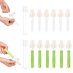 24pcs Baby Bottle Nipple Brush Set, 12pcs Sponge Nipple Cleaner Head with 6 Handle & 6pcs Straw Cleaning Brush Detachable Bottle Brush for Baby Food Feeder