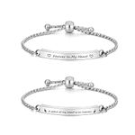 Heart Cremation Bracelet for Ashes Stainless Steel Urn Bangles for Ashes Memorial Keepsake Cremation Memorial Urn Bracelet - Adjustable,Free Fill Kit