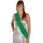 Beistle 60199-G Satin Sash Party Decorations, 33 by 4-Inch, Green