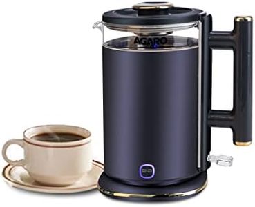 AGARO Regal Electric Kettle With Keep Warm Function, Stainless Steel & Glass Body, Double Wall Design, Hot Water Kettle With Auto Shut-Off And Boil Dry Protection, Black, 1355 Watts, 1.5 liter
