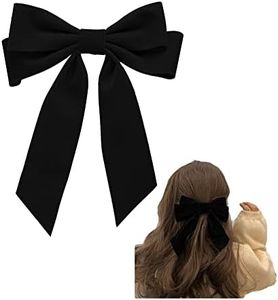 Black Velvet Hair Bow Clips Alligator Clips for Hair Bows French Barrette Hair clips for Women Girls Large Bowknot Hair Clip for Bride Wedding Hairpin