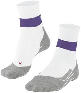 FALKE Women's RU Compression Running Socks, White, 9.5-10.5