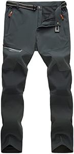 MAGCOMSEN Men's Outdoor Lightweight Hiking Camping Pants Multi Pockets Reinforced Knees Climbing Mountain Pants - - 32