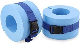 Atroy Paired Foam Swim Aquatic Cuffs, Blue Paired Water Aerobics Float Ring, EVA Foam Swim Aquatic Cuffs,Ankles Arms Belts with Quick Release Buckle for Swim Fitness Training