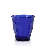 Duralex Made in France Picardie Glass Tumbler Drinking Glasses Set of 6, 10-3/8 oz Saphir/Sapphire Blue