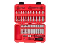 TEKTON 1/4 Inch Drive 12-Point Socket and Ratchet Set, 56-Piece (5/32-9/16 in., 4-15 mm) | SKT05304