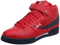 Fila Men's f-13v lea/syn Fashion Sneaker, Red Navy/White, 8.5 M US