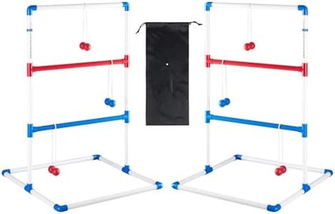 NEWBULIG Ladder Toss Game, Ladderball Golf Set with Tossing Balls, Ladder Ball Games for Outdoor Lawn, Yard & Backyard for Family, Adults & Kids, Complete with 6 Bolas, Score Trackers & Carry Bag