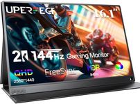 UPERFECT 144Hz Portable Monitor 16.1 Inch Gaming Monitor 2K 2560x1440 Support Freesync, IPS Display, 100% sRGB Matte Monitor with Mini HDMI/Type-C Port, Second Monitor for Laptop/PC/Mac/PS3/Phone