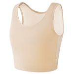 GCTBL Women Chest Binder for Transgender FTM Breathable Breast Bra (K, S) Nude